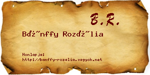 Bánffy Rozália névjegykártya