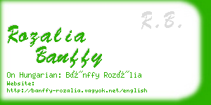 rozalia banffy business card